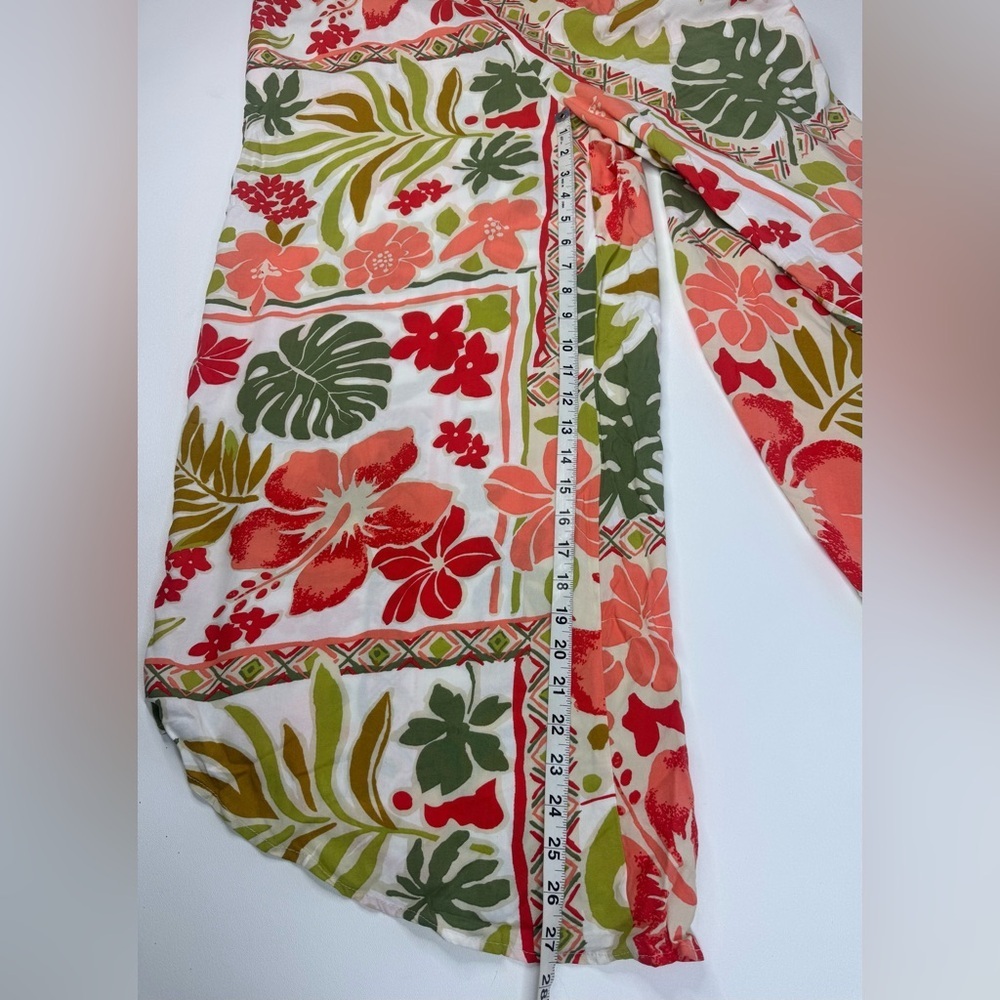 NWT Japna Floral Spaghetti Strap Smocked Back Wide Leg Jumpsuit Womens Large - Picture 4 of 9